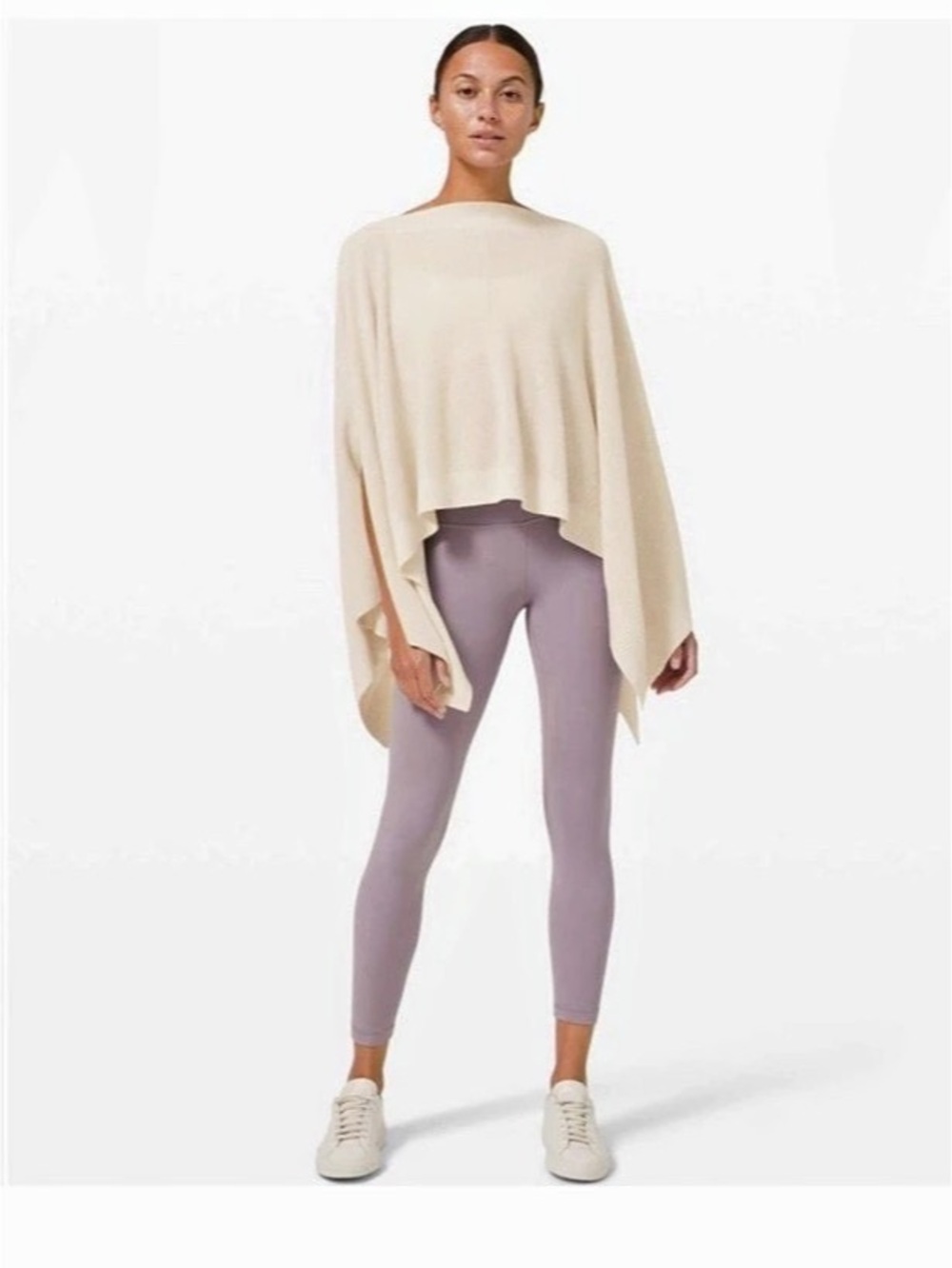 lululemon Forward Flow Cape Poncho Cream Ivory Bone White Opal Size OS